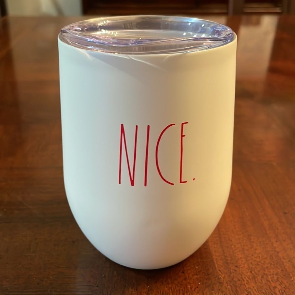 Rae Dunn Nice Insulated Wine Glass